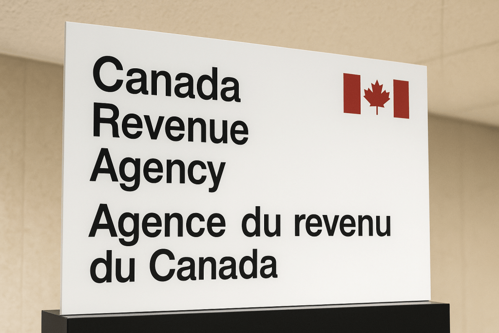 New Image Canada Revenue Agency sign